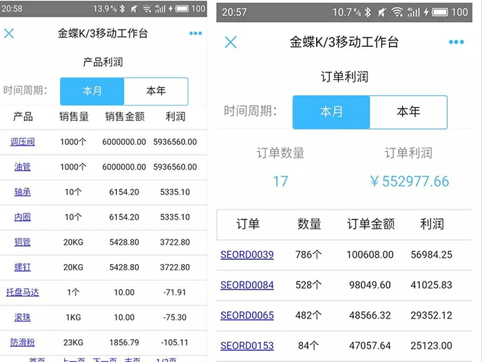 金蝶K3 WISE数据展示中心