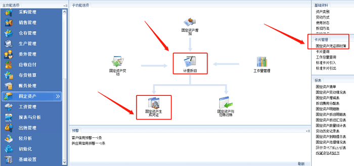 金蝶kis软件计提折旧