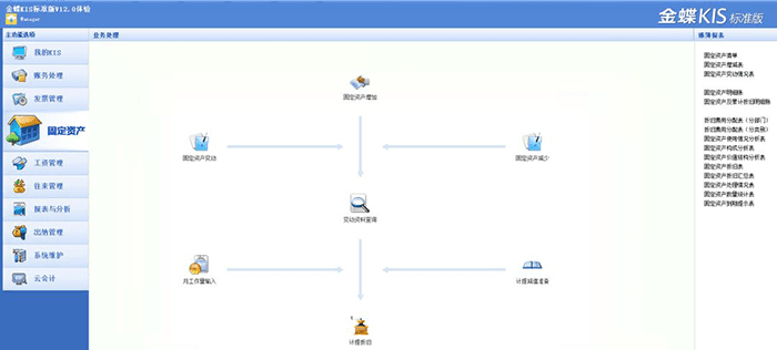 金蝶kis标准版固定资产模块