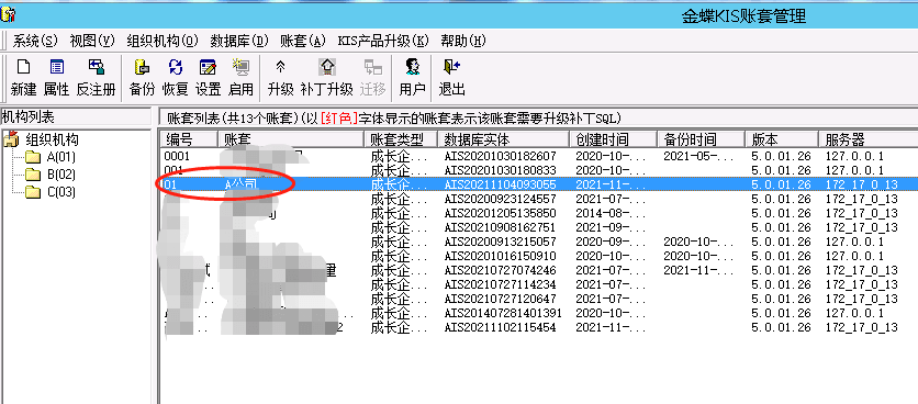 打开新建账套