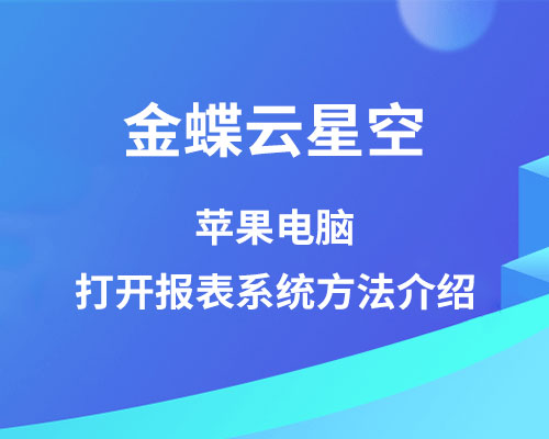 苹果电脑能打开金蝶软件报表系统吗？